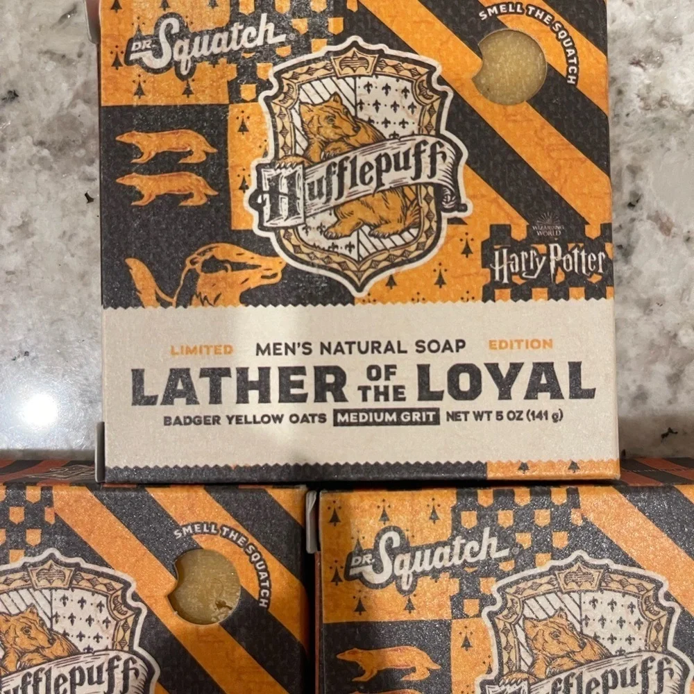 NEW Dr. Squatch Harry Potter Hufflepuff Lather of Loyal Limited Edition 3 Pack